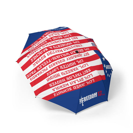 4ft Patriotic Foldable Umbrella - American Flag, Gift for Veterans, Outdoor Gear, Rain or Shine Accessory, Memorial Day