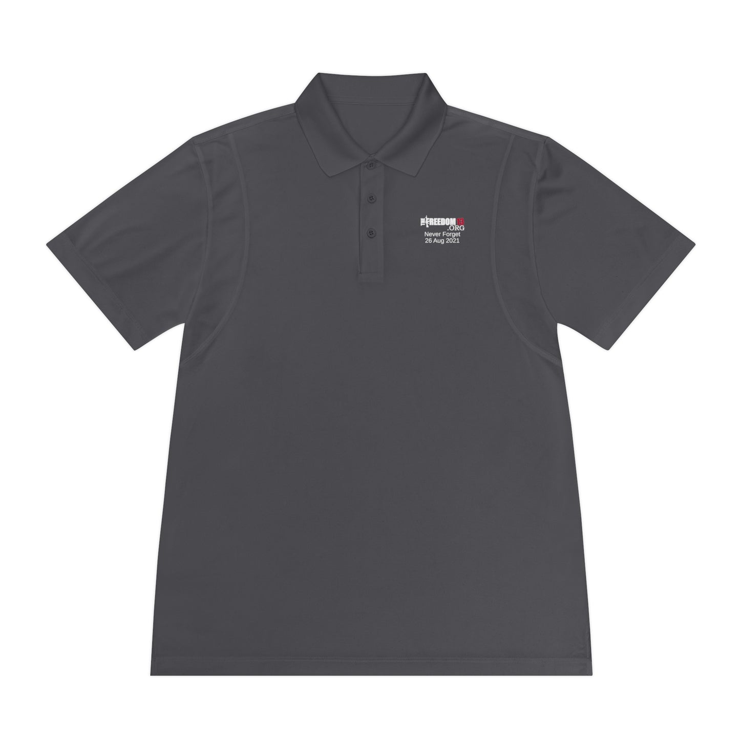 Men's Sport Polo Shirt never forget dark