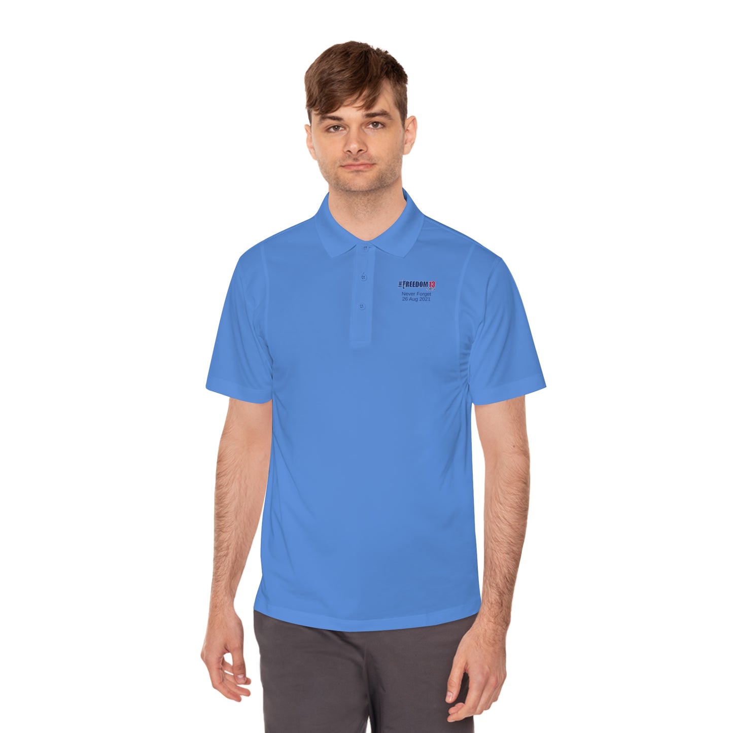Men's Sport Polo Shirt never forget light