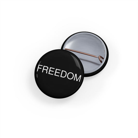 Dark Freedom Round Pins - Customizable Enamel Badges, Vintage Accessories, Ideal for Gifts, Celebrations, Statement Jewelry, Denim Flair