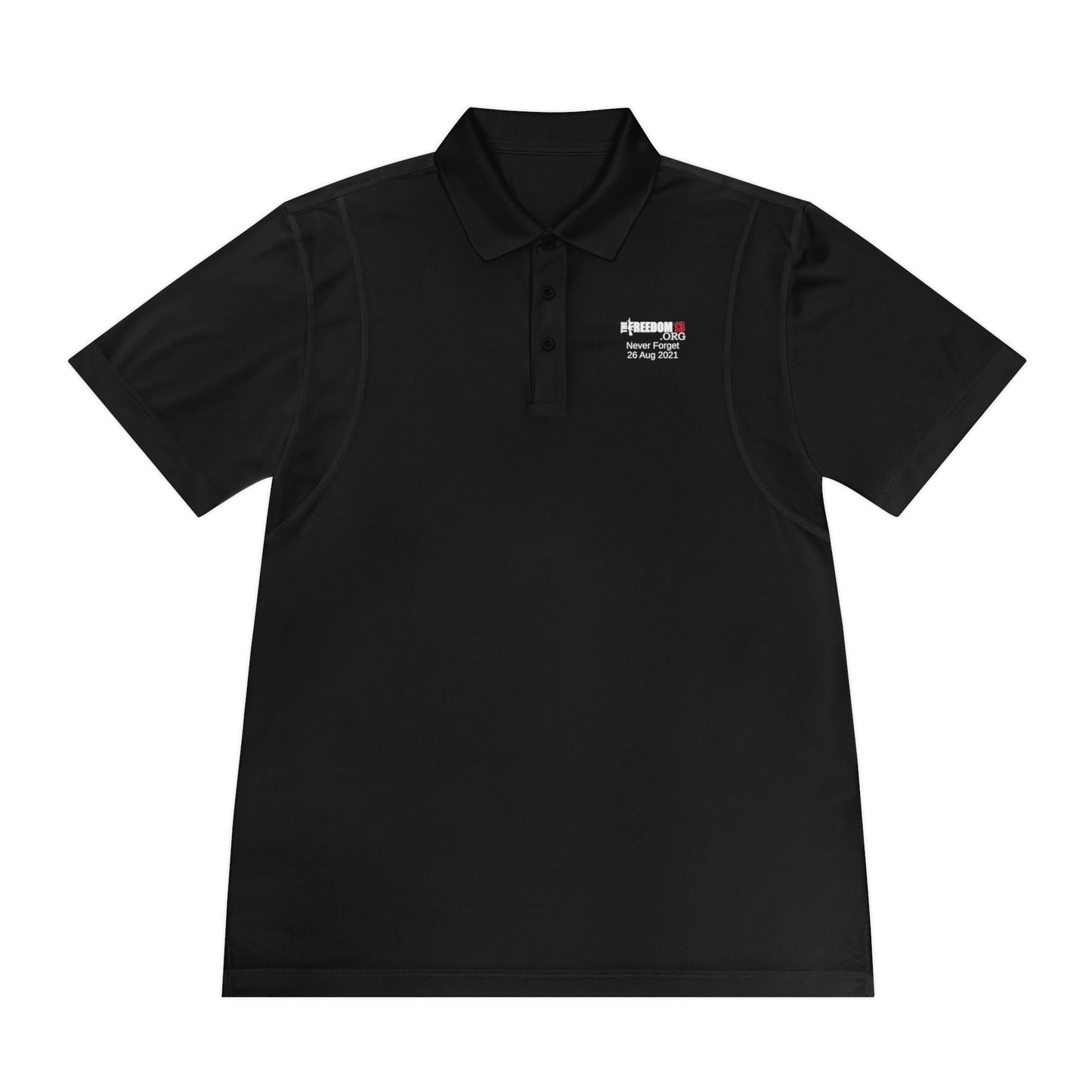 Men's Sport Polo Shirt never forget dark