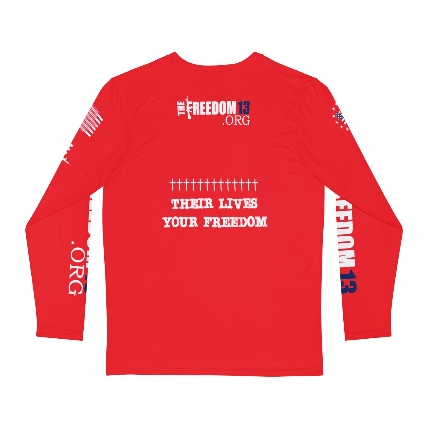 Men's Long Sleeve Shirt (AOP) 13 Angels red