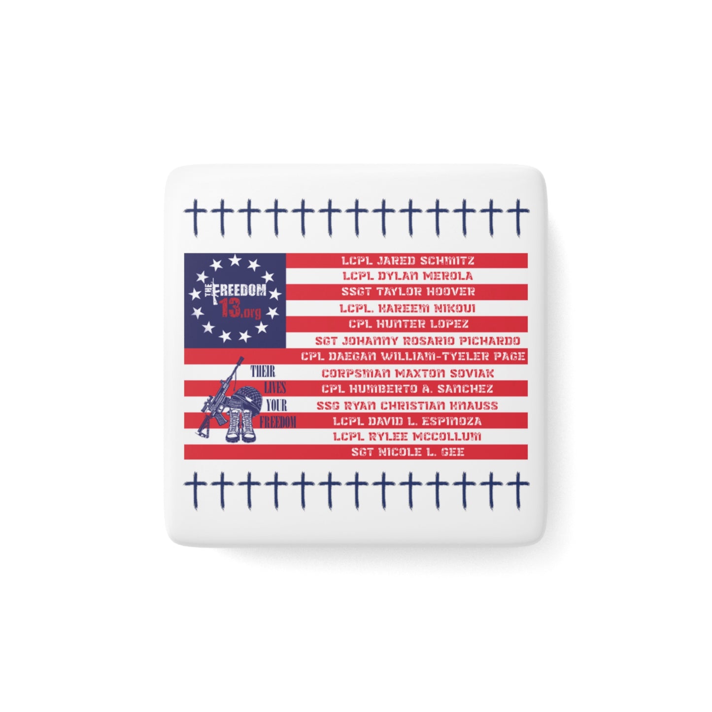 Porcelain Magnet, Square