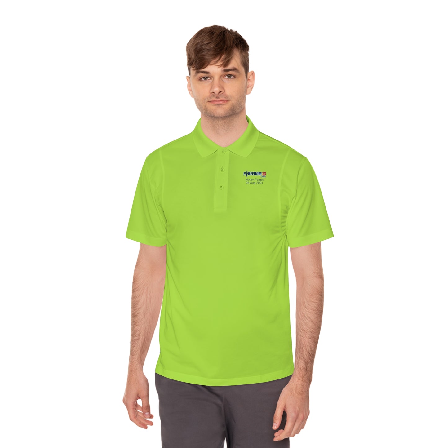 Men's Sport Polo Shirt never forget light