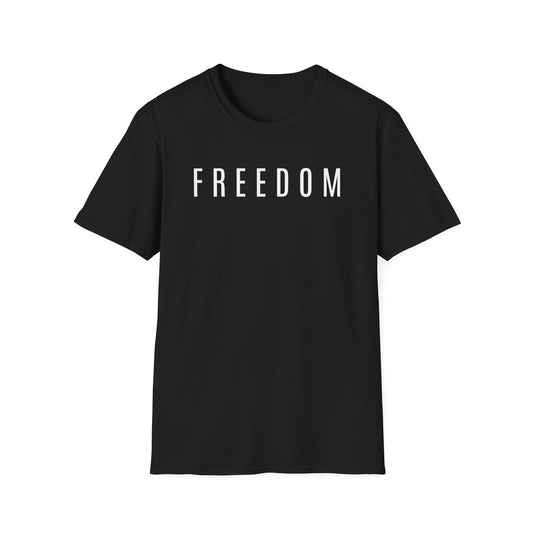 Dark Freedom Unisex Softstyle T-Shirt | Casual Wear, Independence Day, Freedom Celebration, Comfortable Tee, Gift for Him/Her