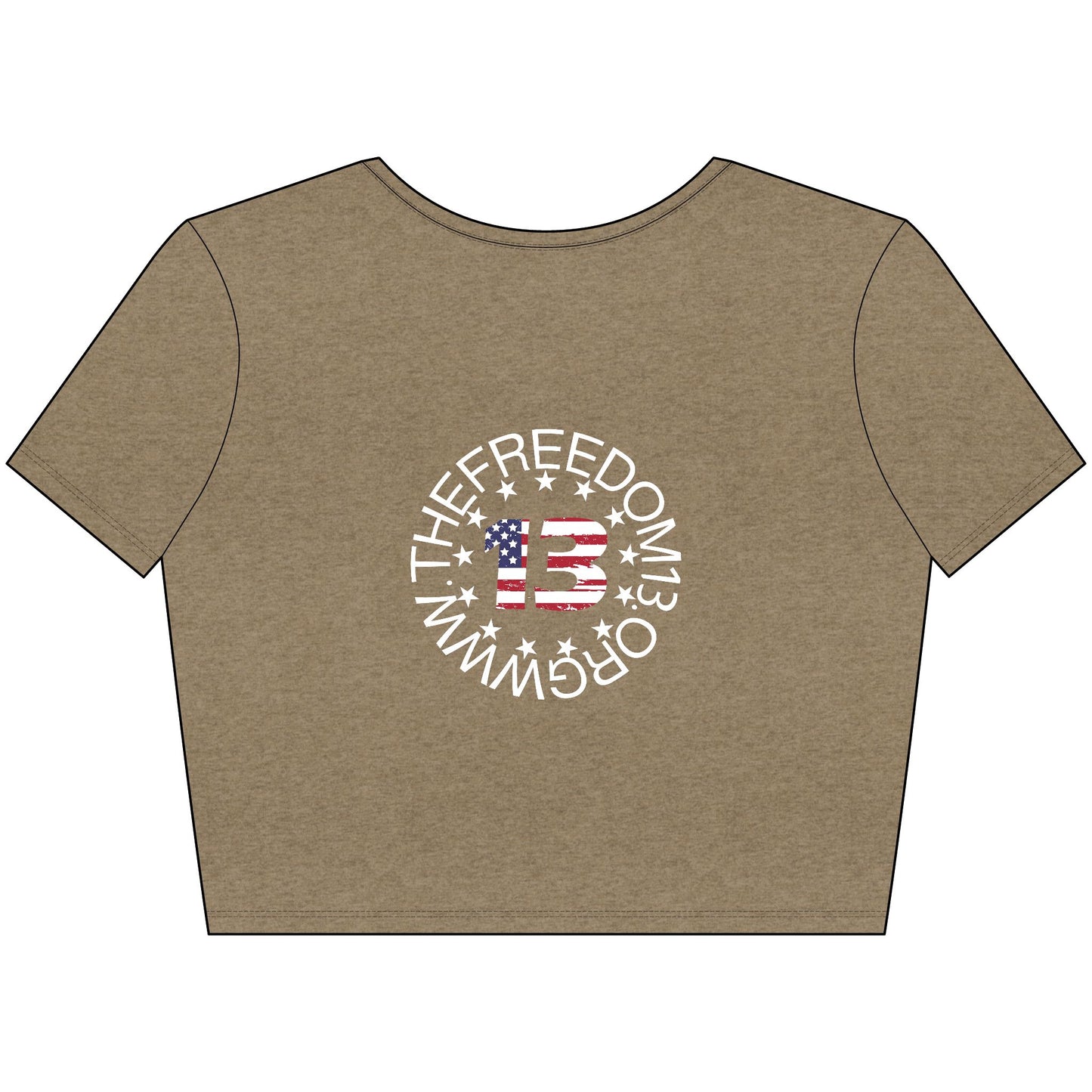 Dark Patriotic Freedom Crop Tee | Stylish Women’s Top for Memorial Day, 4th of July, Casual Wear, Gift Ideas
