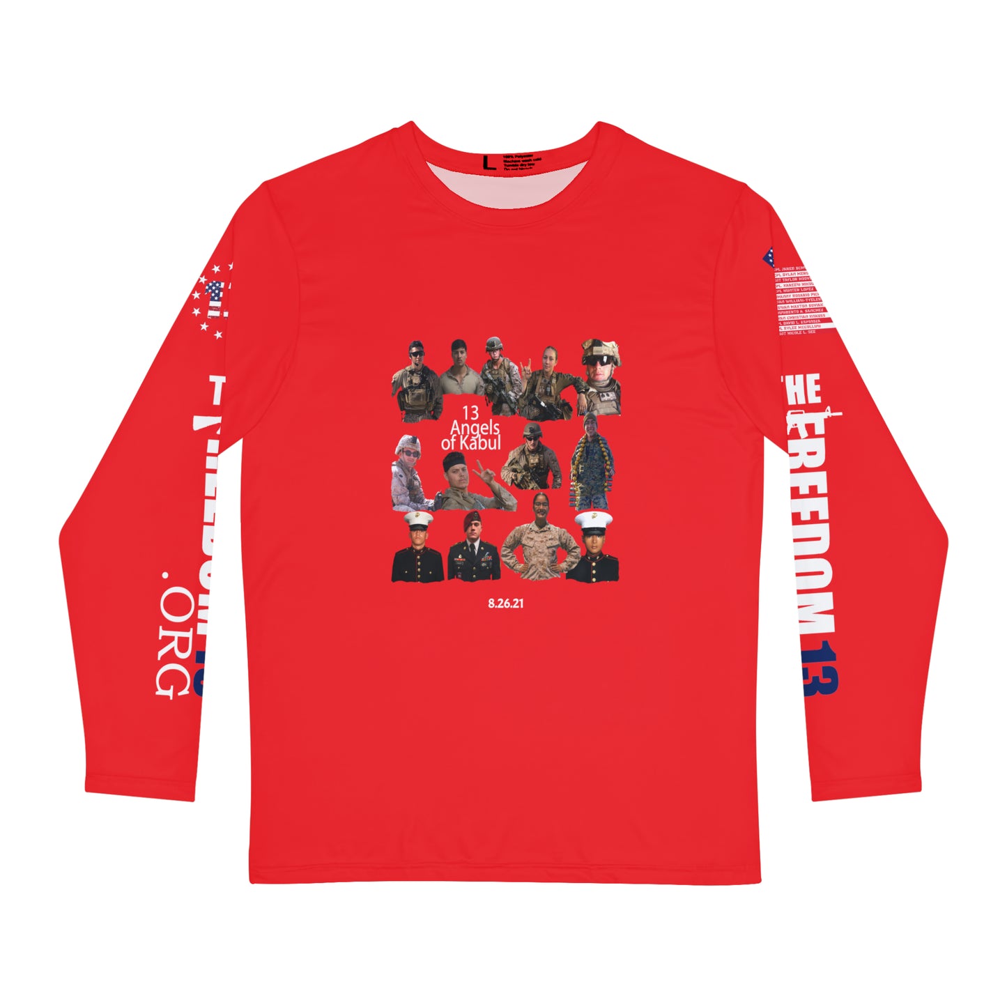 Men's Long Sleeve Shirt (AOP) 13 Angels red