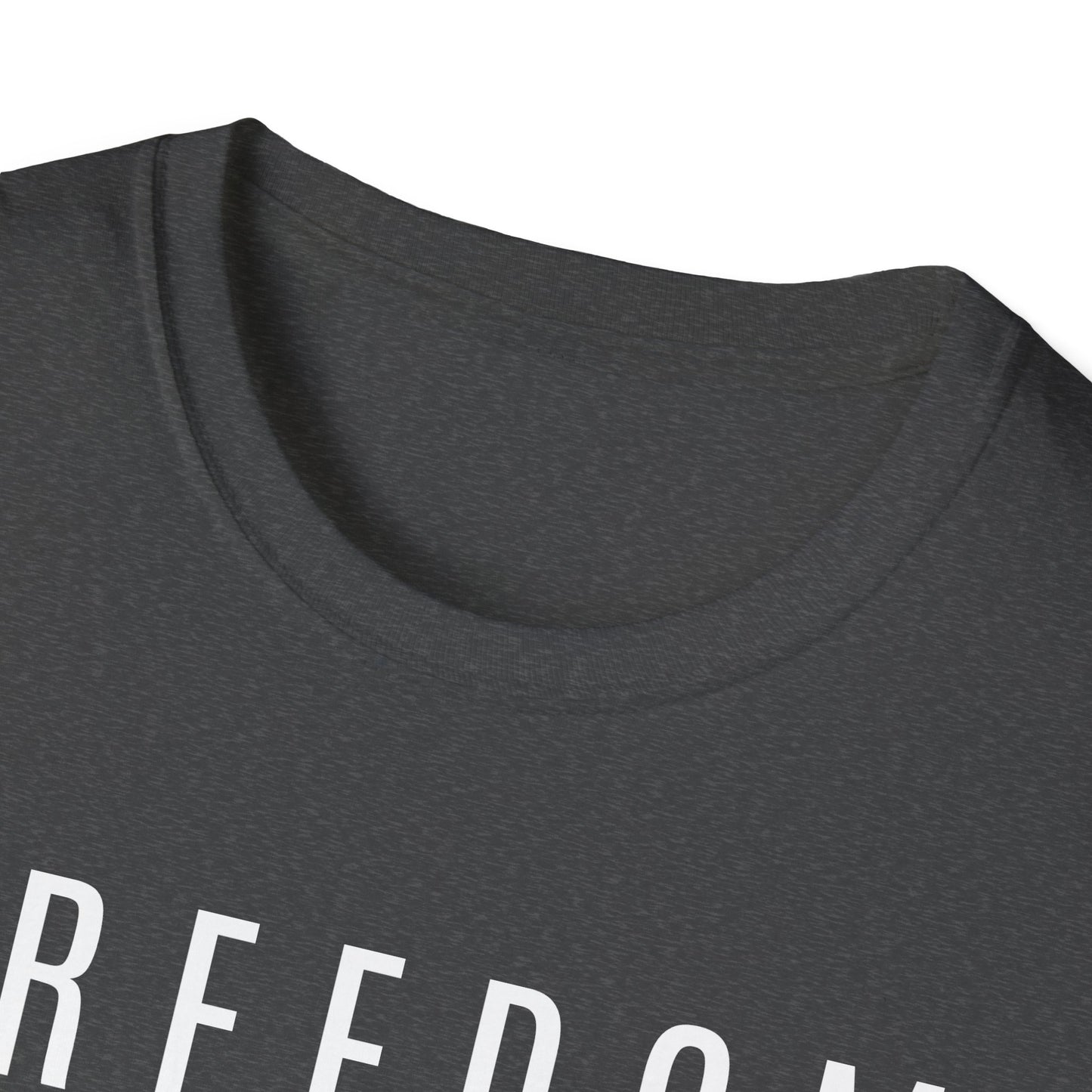 Dark Freedom Unisex Softstyle T-Shirt | Casual Wear, Independence Day, Freedom Celebration, Comfortable Tee, Gift for Him/Her