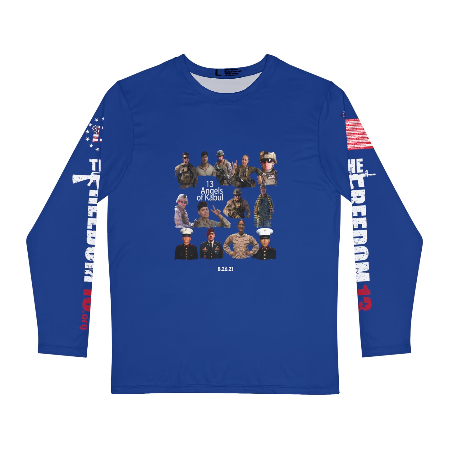 Men's Long Sleeve Shirt (AOP) 13 Angels blue