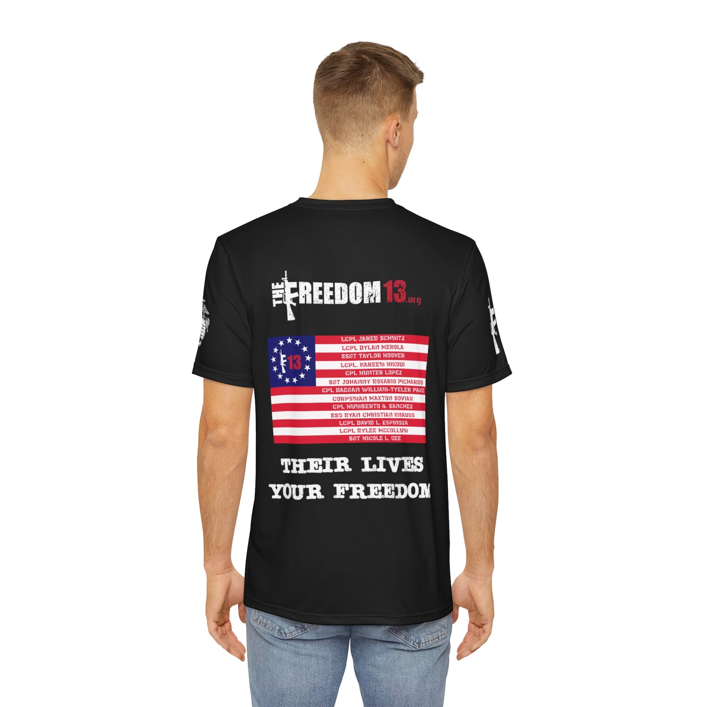 Men's Polyester Tee (AOP) their lives your freedom