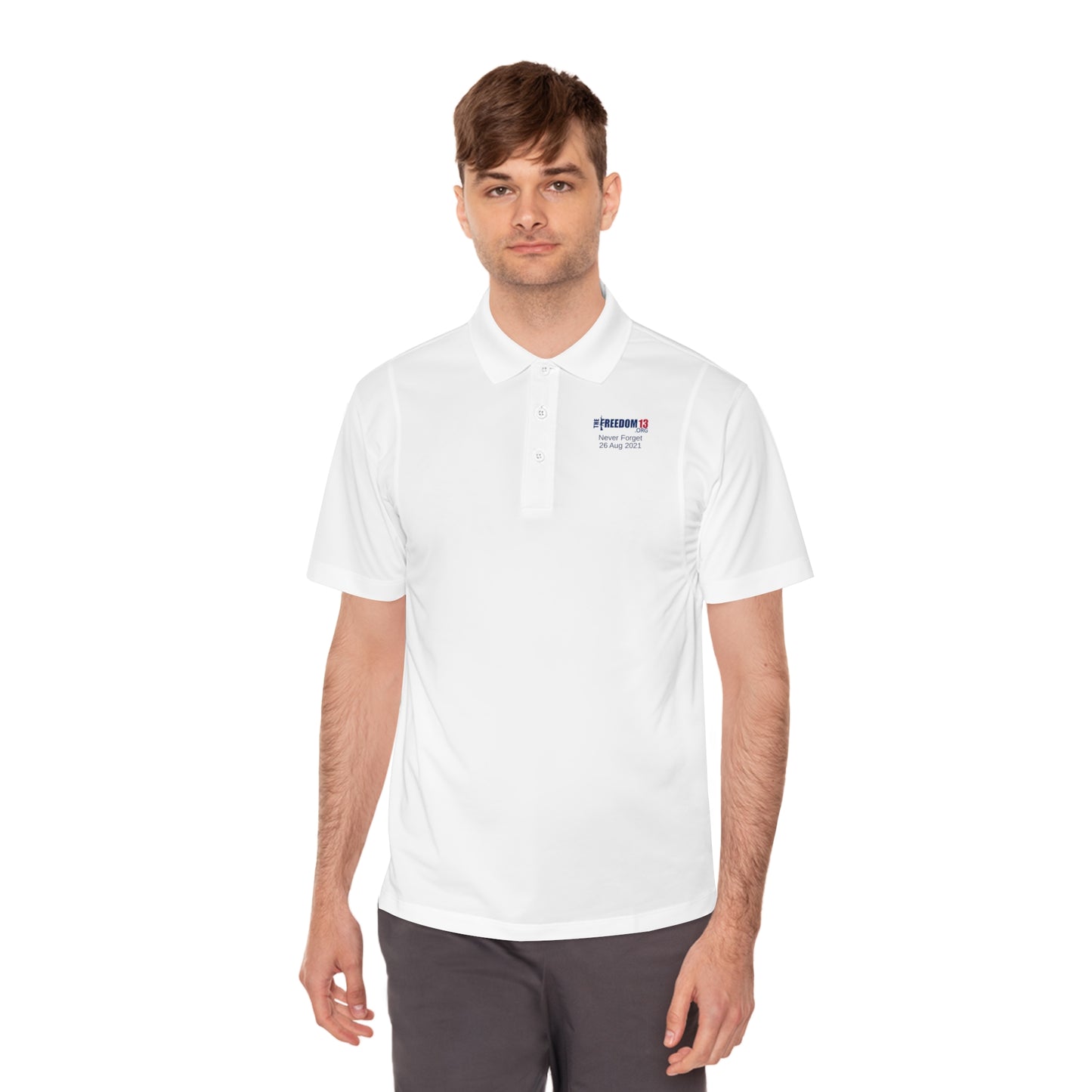 Men's Sport Polo Shirt never forget light