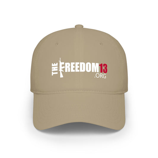 Low Profile Cap — 'The Freedom 13' Logo Baseball Hat dark color options