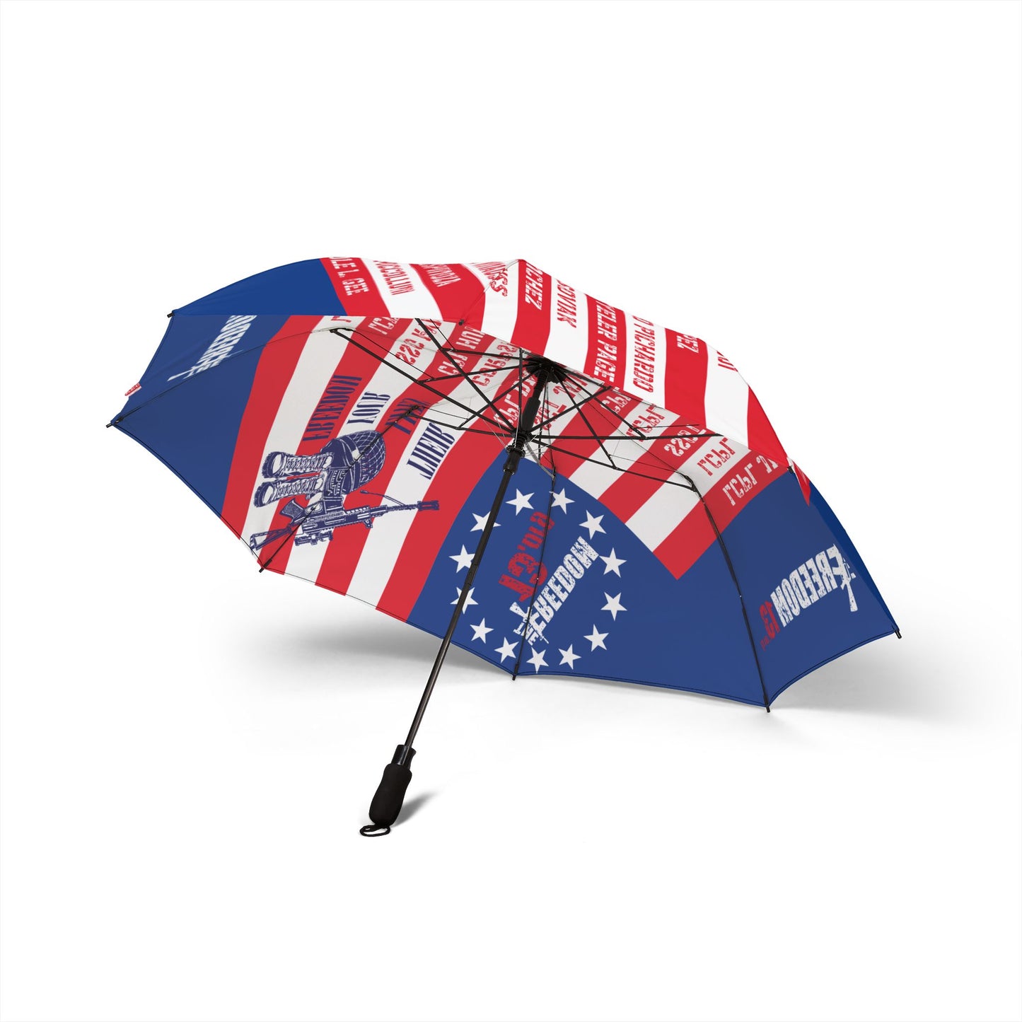 4ft Patriotic Foldable Umbrella - American Flag, Gift for Veterans, Outdoor Gear, Rain or Shine Accessory, Memorial Day