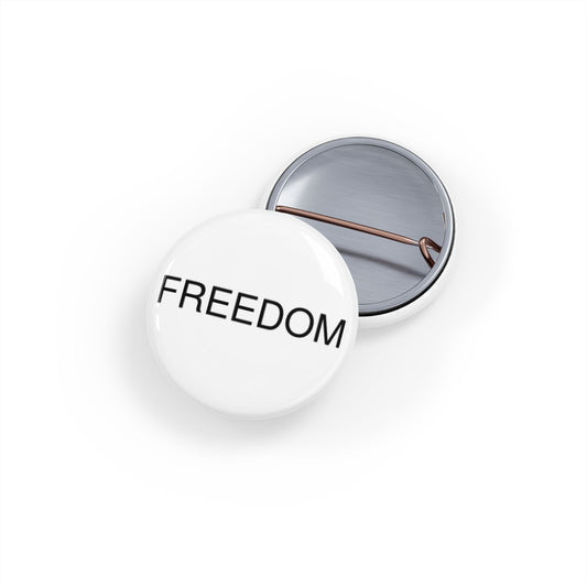 Freedom Round Pins - Customizable Enamel Badges, Vintage Accessories, Ideal for Gifts, Celebrations, Statement Jewelry, Denim Flair