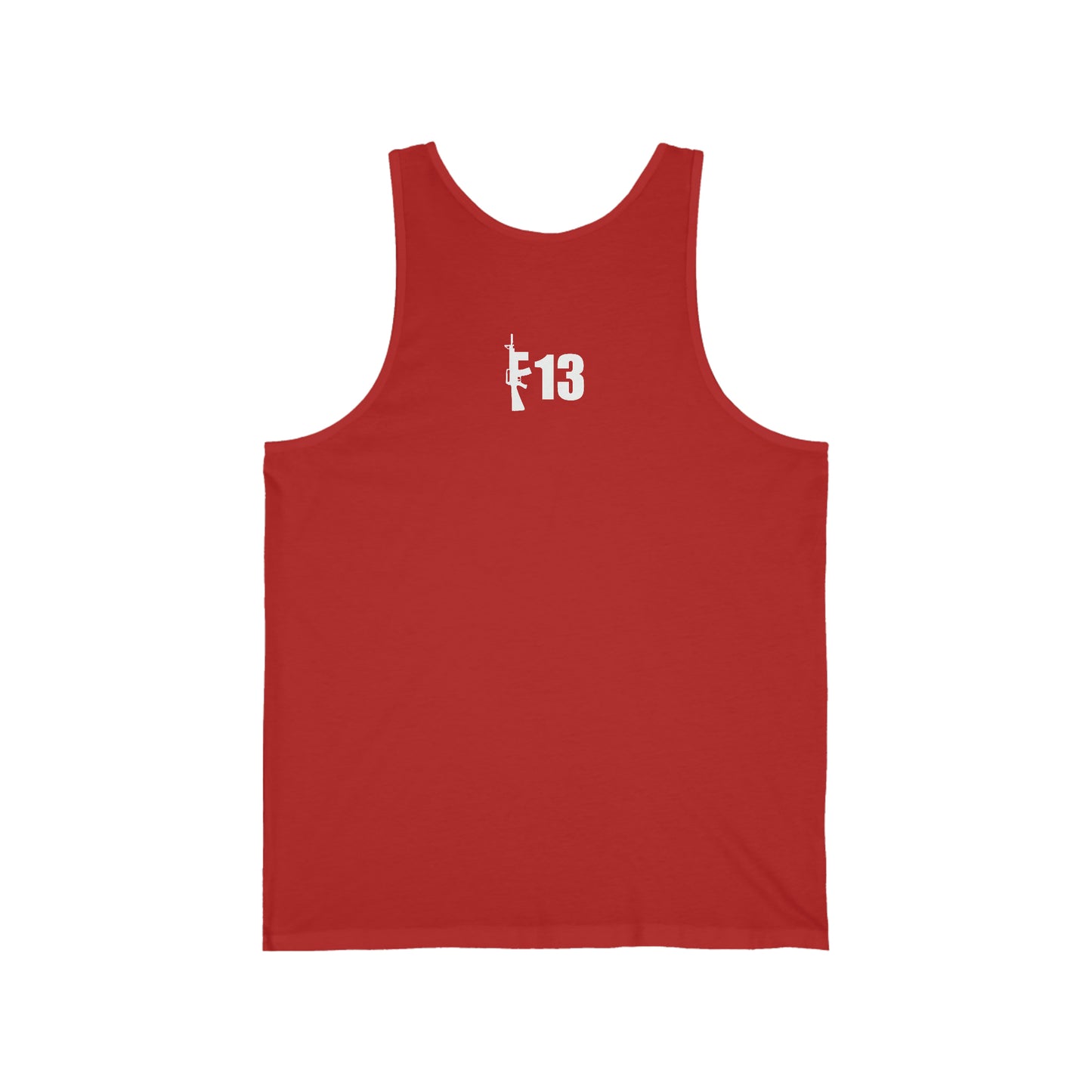 Unisex Jersey Tank Patriot Collection "ban idiots" on dark