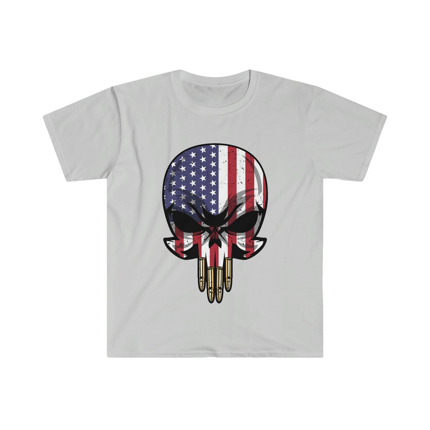 Unisex Softstyle T-Shirt Patriot Collection "bullet teeth" light