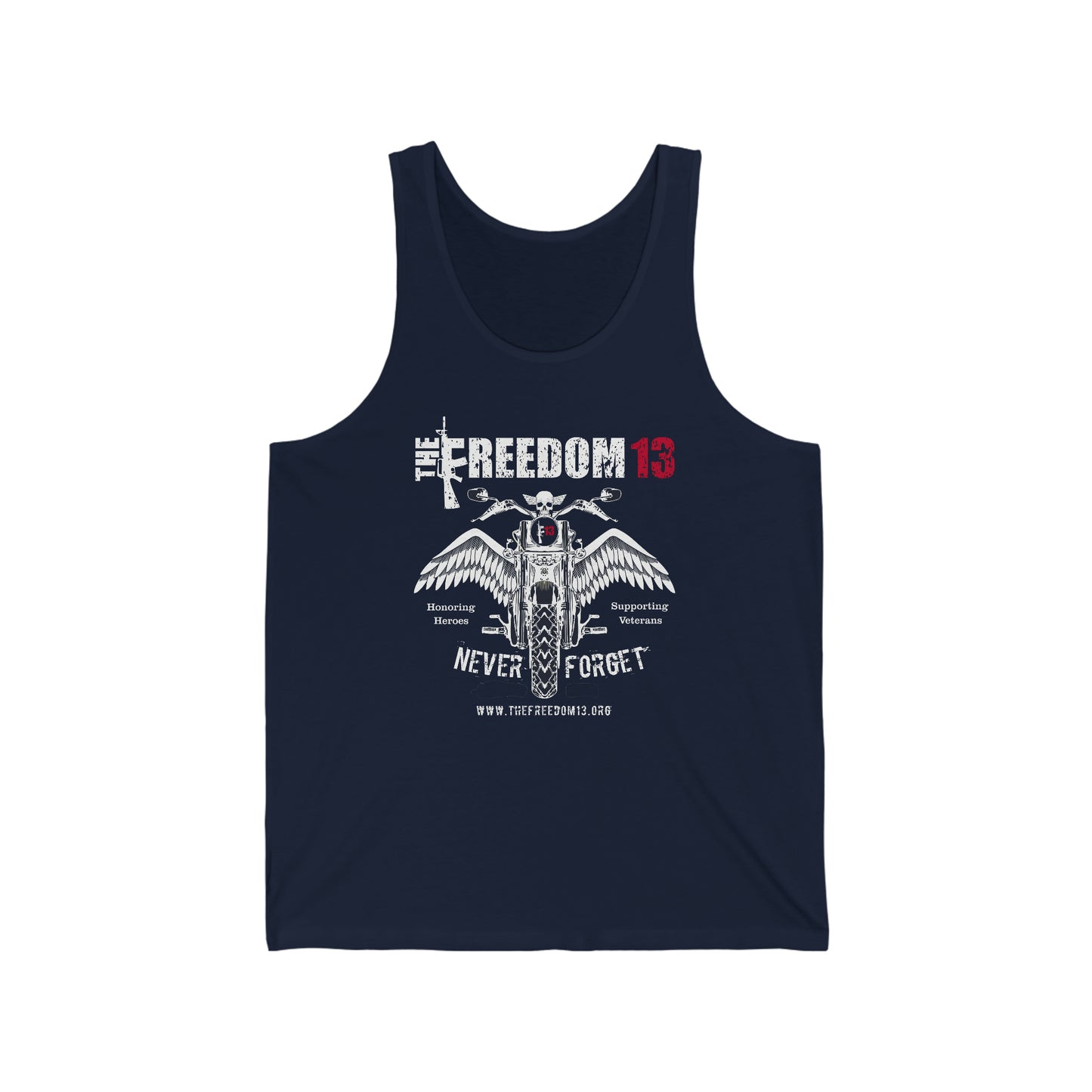 Unisex Jersey Tank Biker Collection "Angel Biker" on dark