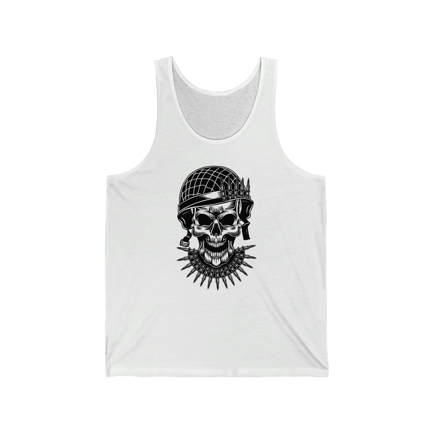 Unisex Jersey Tank Patriot Collection "badass" on wht