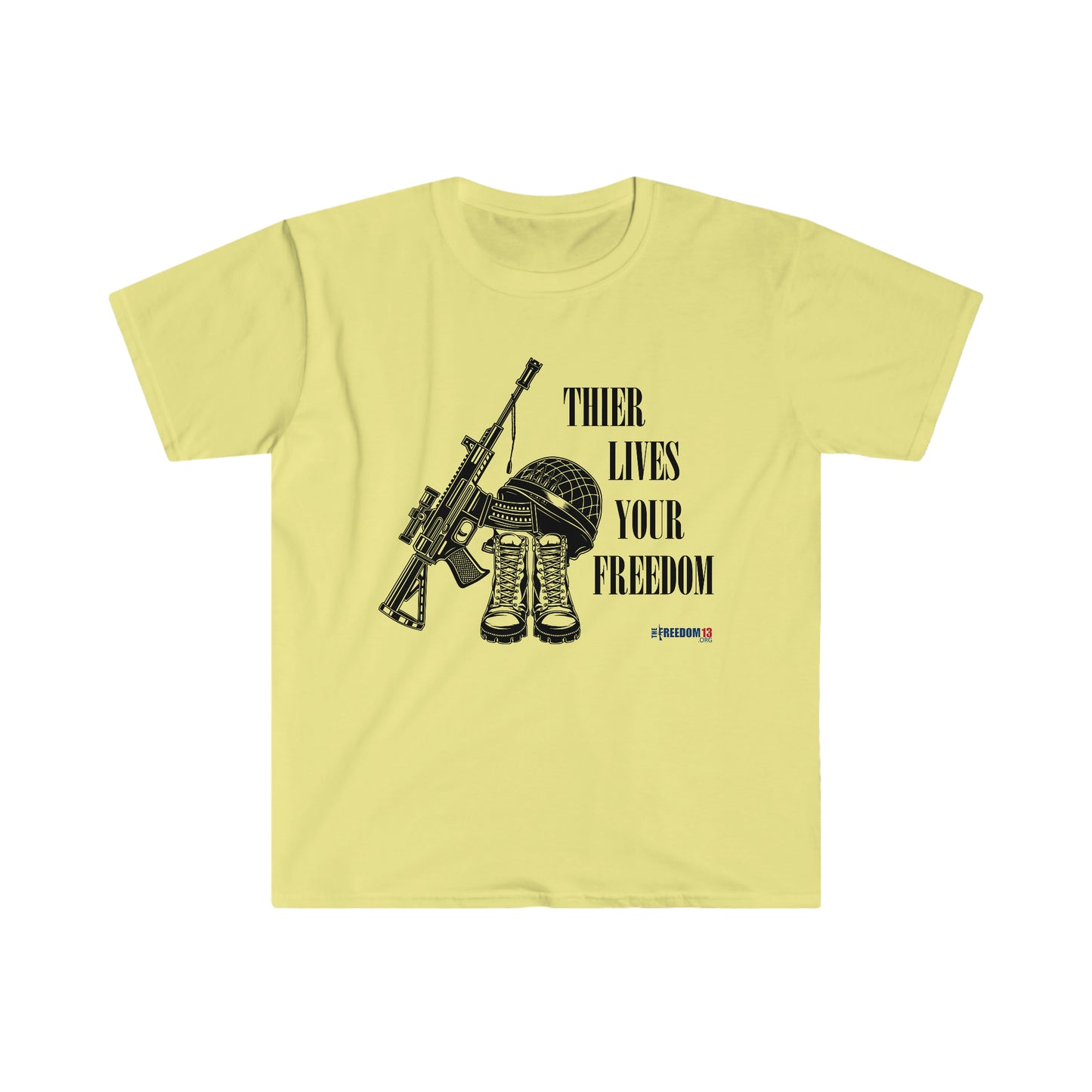 Unisex Softstyle T-Shirt Patriot Collection "their lives" light
