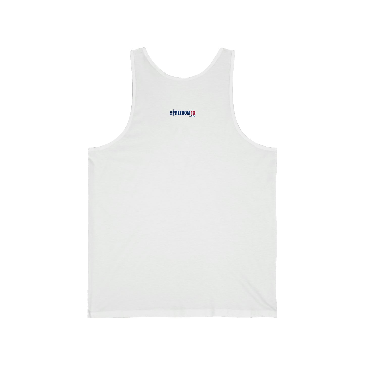 Unisex Jersey Tank Patriot Collection thin green line on wht