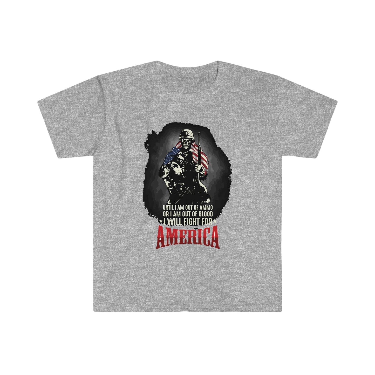 Unisex Softstyle T-Shirt Patriot Collection I will fight on light