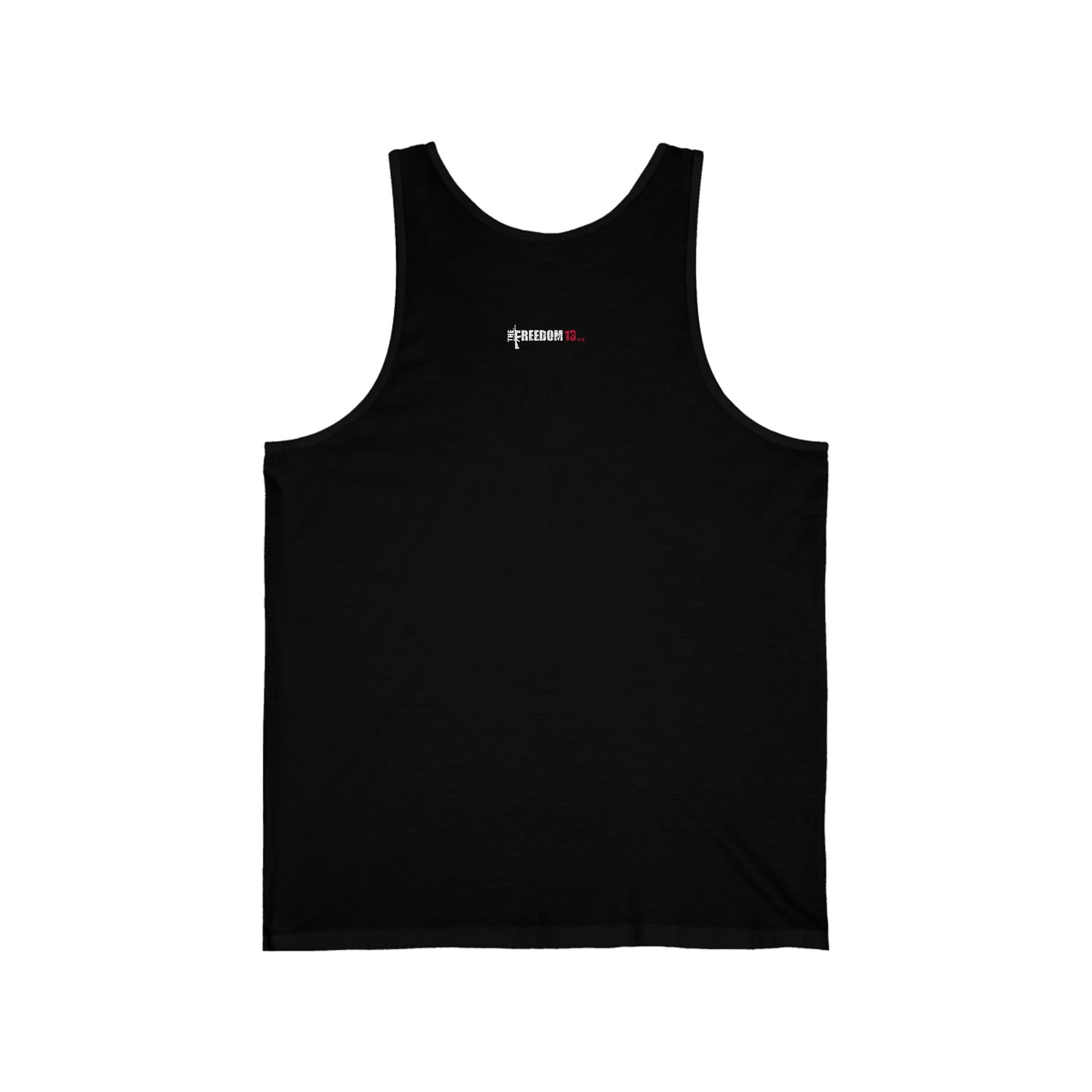 Unisex Jersey Tank Patriot Collection thin green line on dark