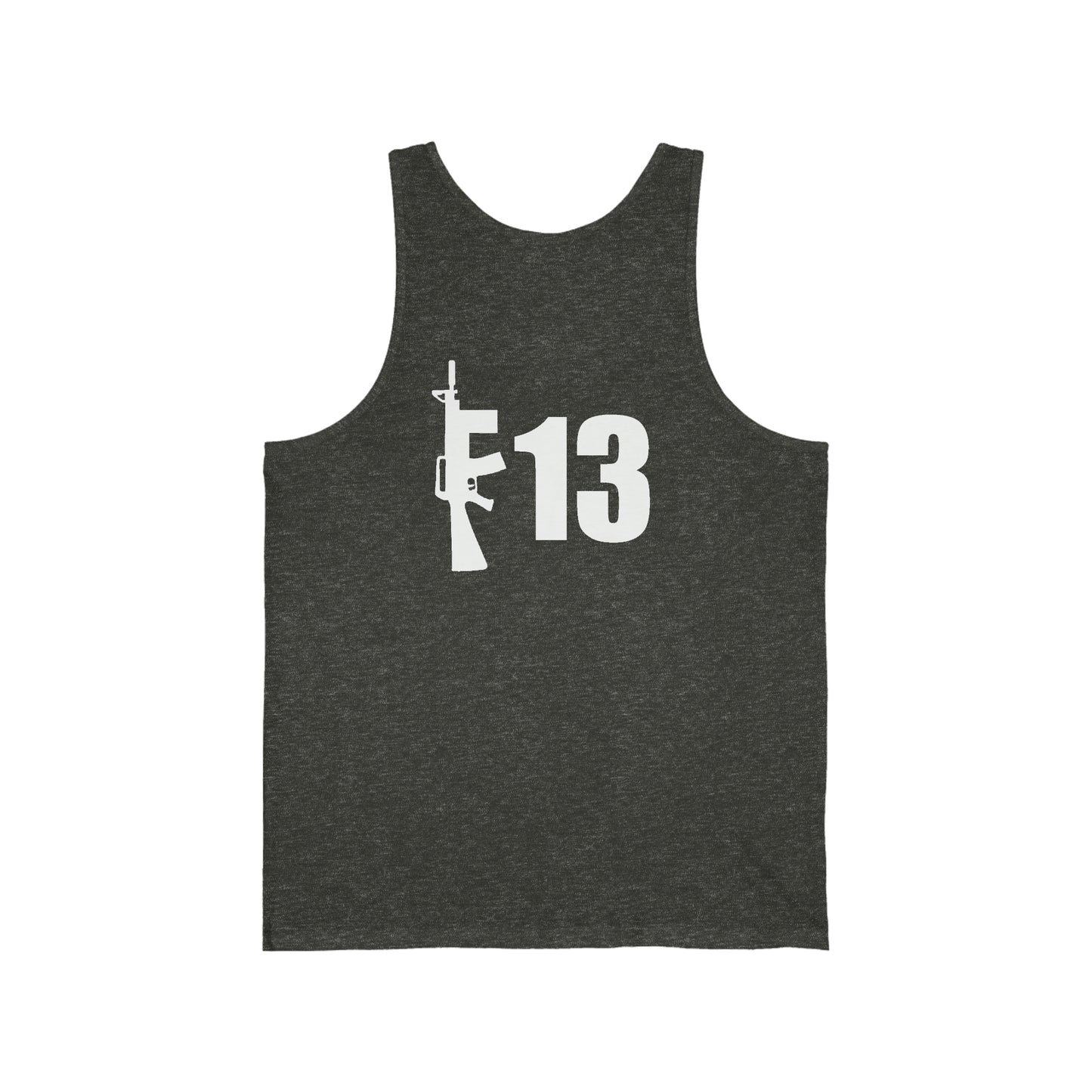 Unisex Jersey Tank Patriot Collection flag cross on dark