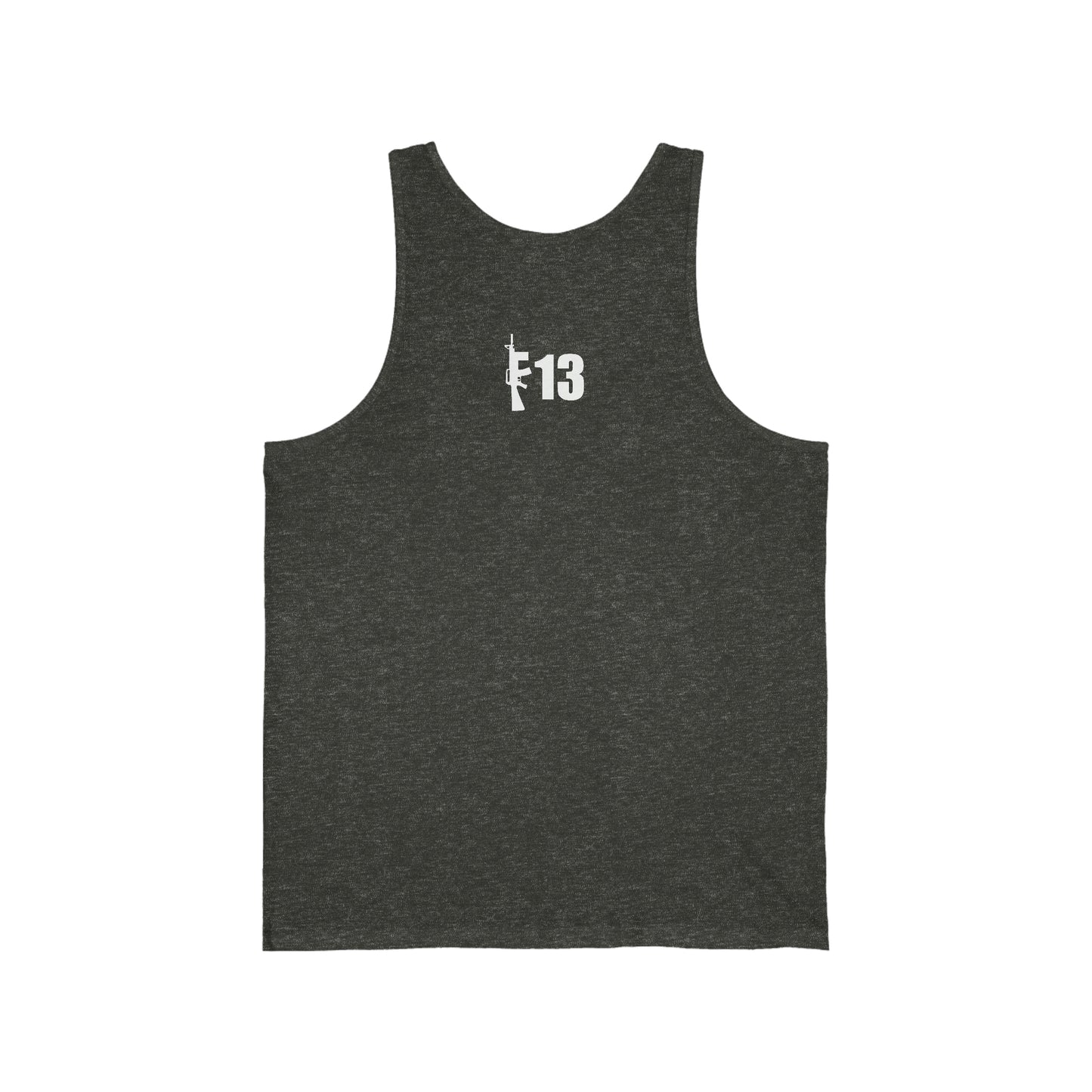 Unisex Jersey Tank Patriot Collection "ban idiots" on dark