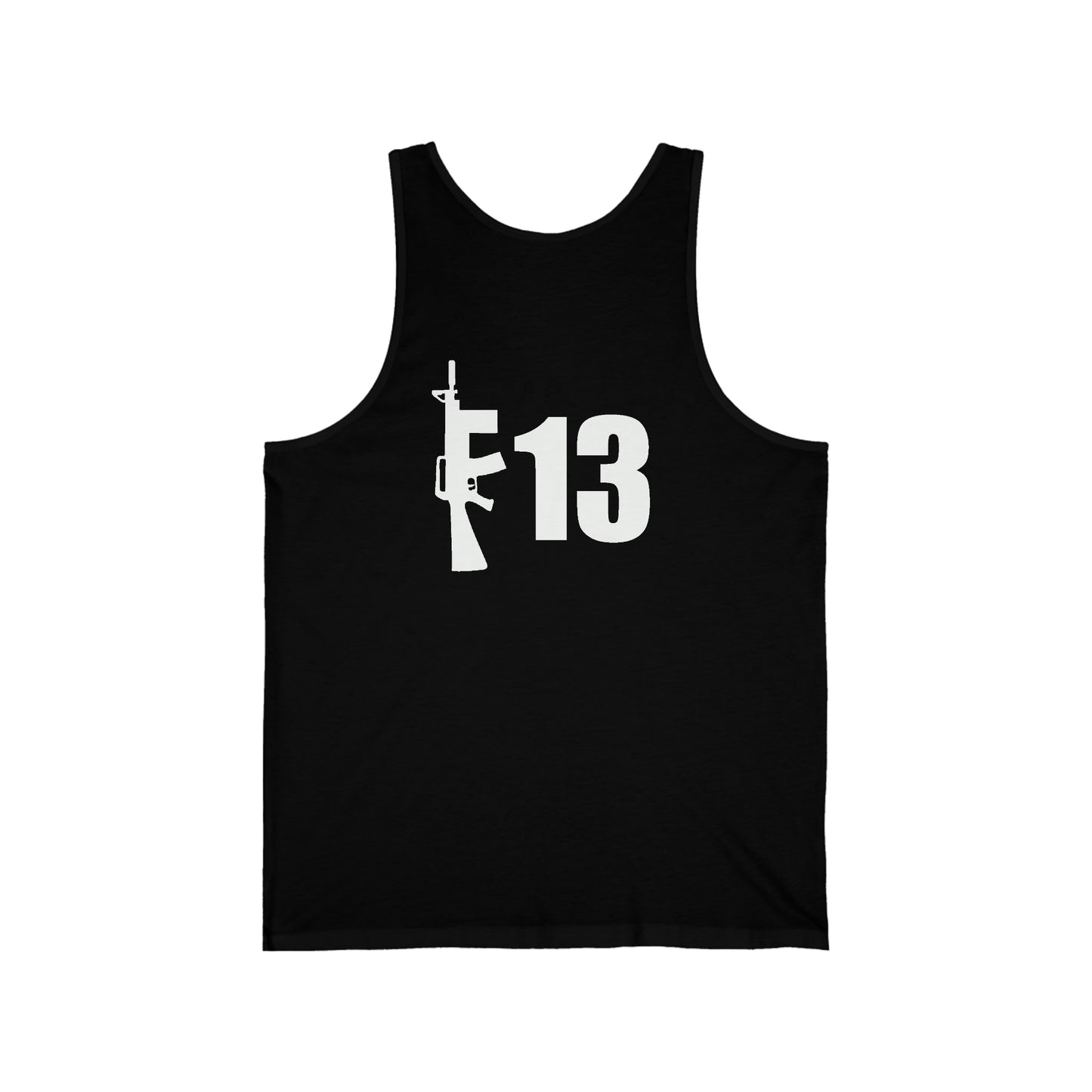 Unisex Jersey Tank Patriot Collection flag cross on dark
