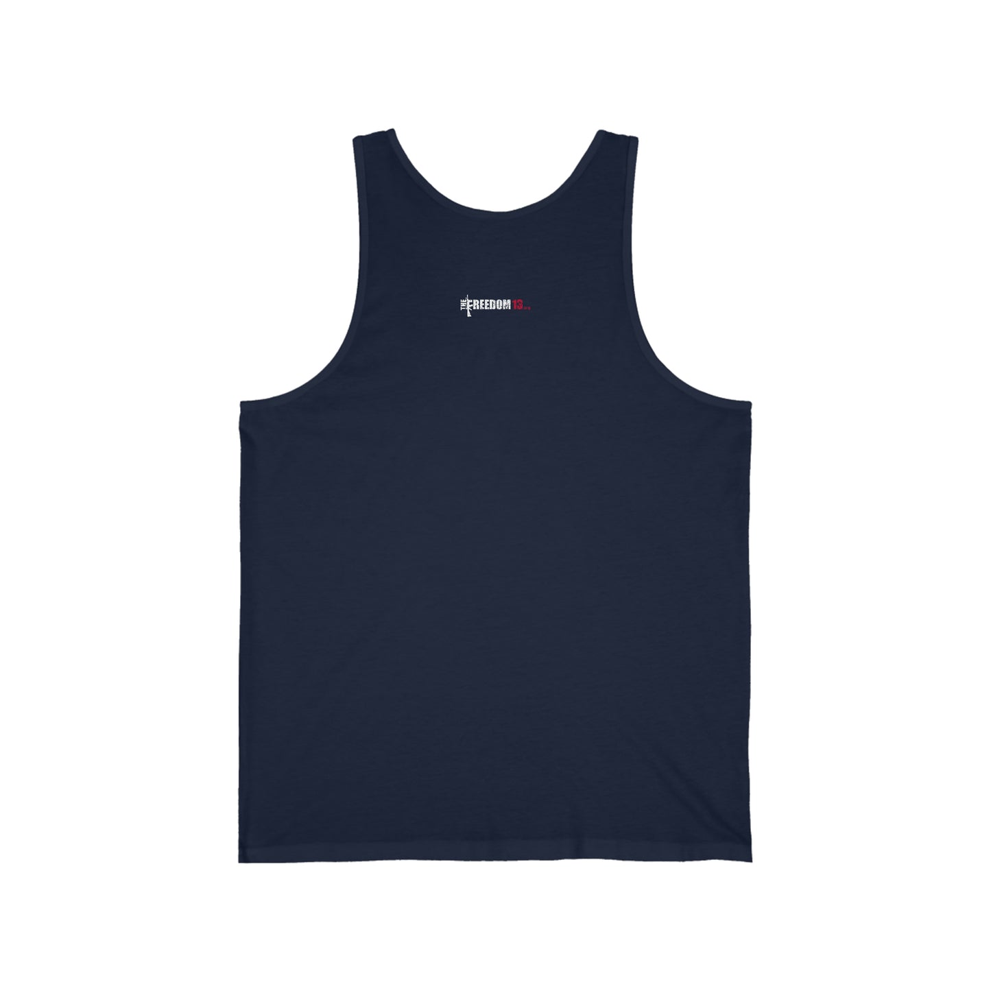 Unisex Jersey Tank Patriot Collection thin green line on dark