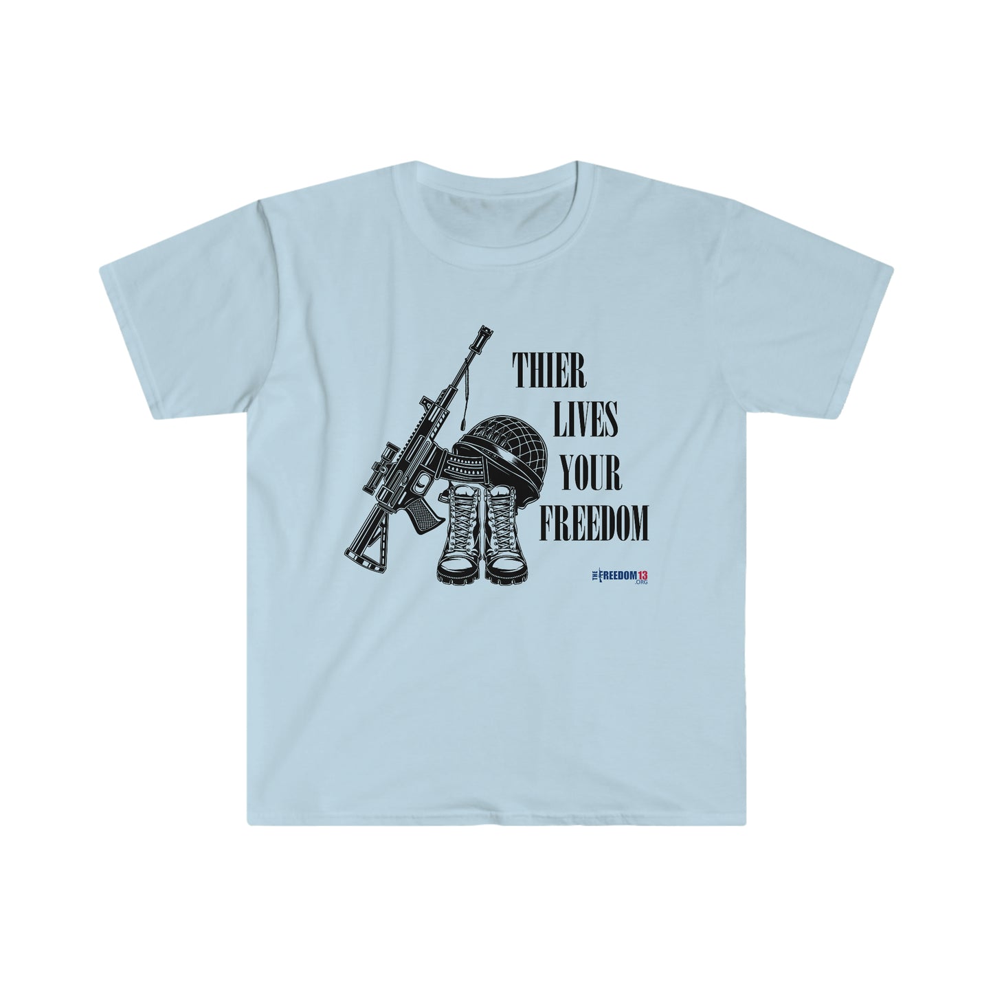 Unisex Softstyle T-Shirt Patriot Collection "their lives" light