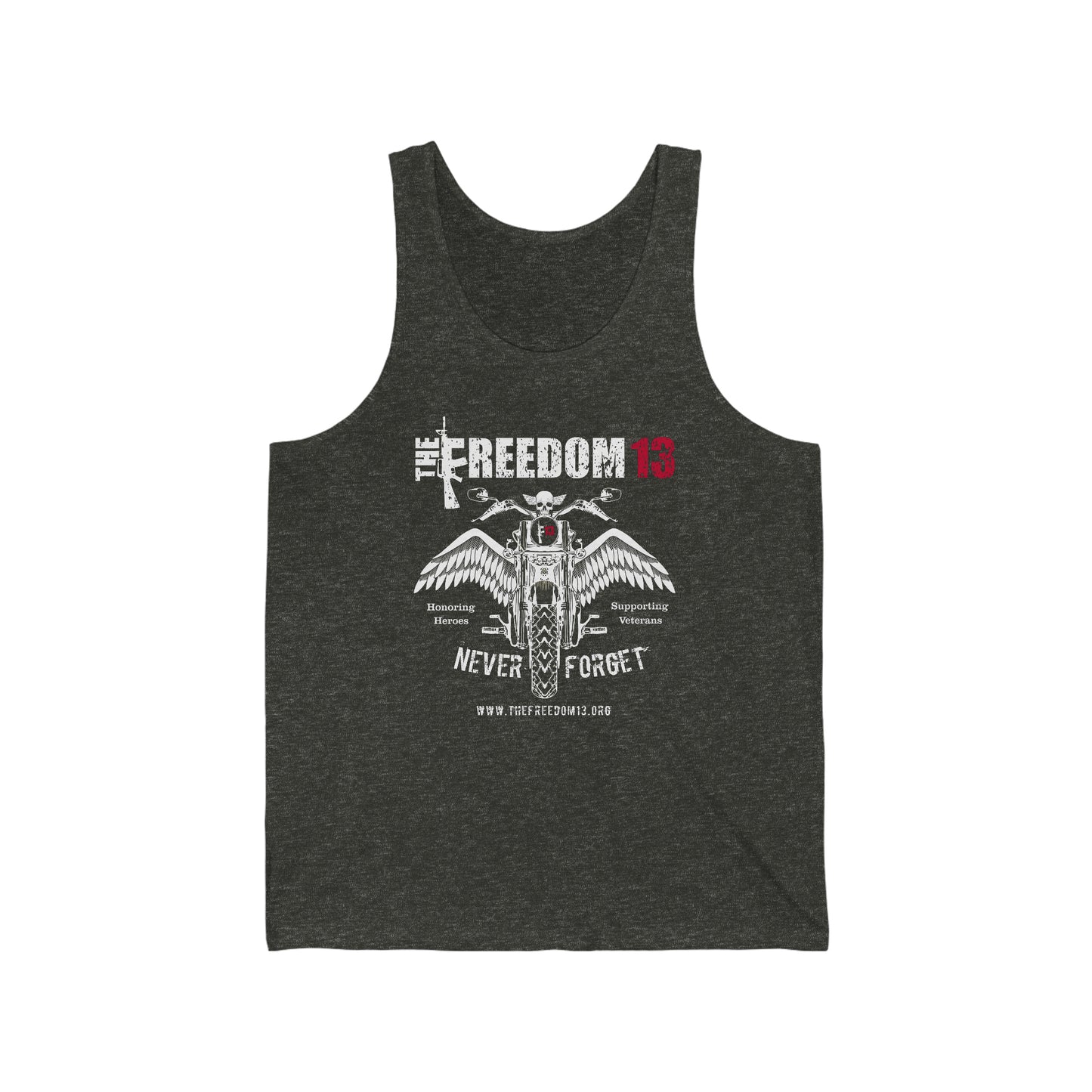 Unisex Jersey Tank Biker Collection "Angel Biker" on dark