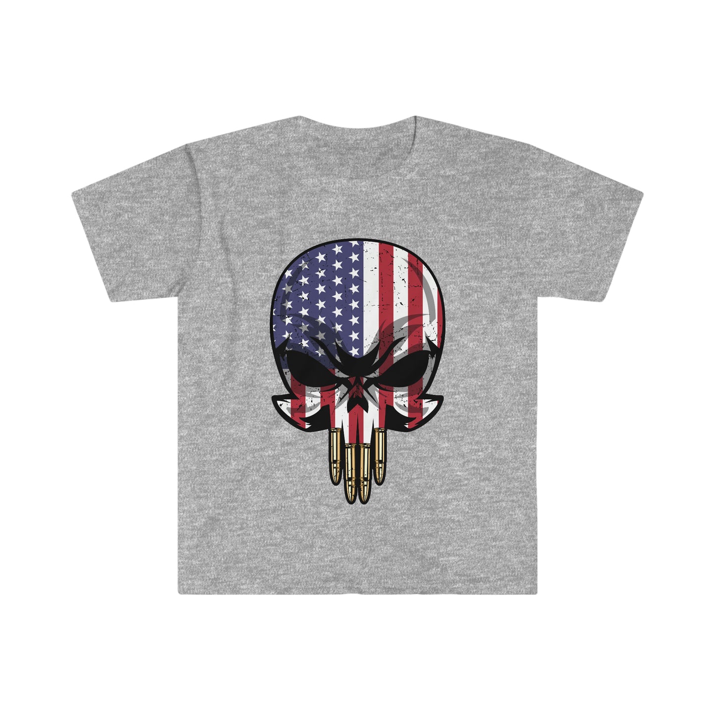 Unisex Softstyle T-Shirt Patriot Collection "bullet teeth" light