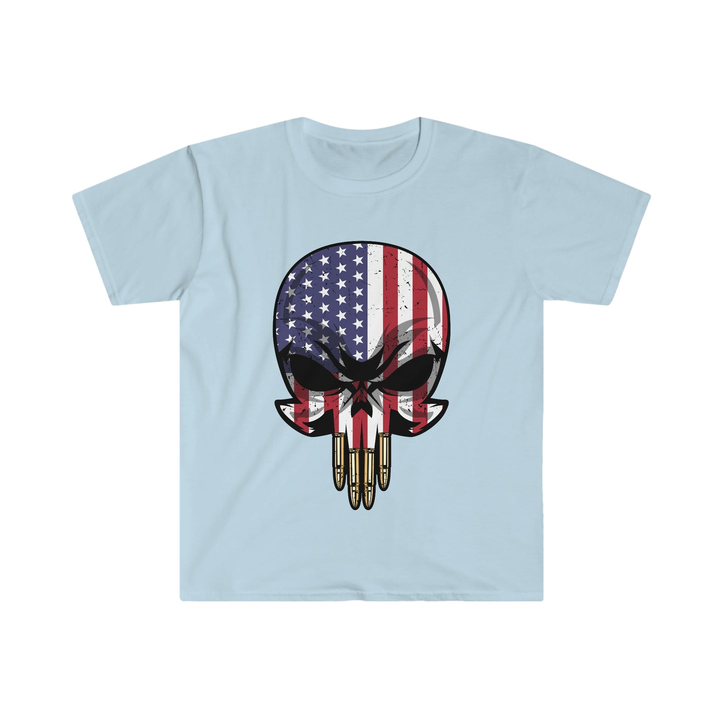 Unisex Softstyle T-Shirt Patriot Collection "bullet teeth" light