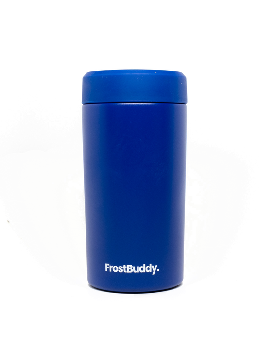 Universal Frost Buddy all in one beverage cooler. F13 w web address design