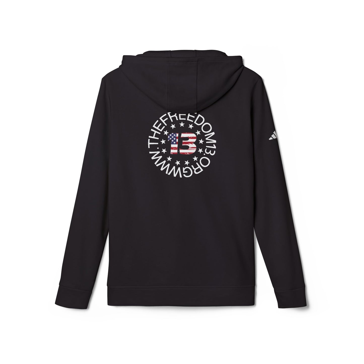 Dark Adidas Patriotic Freedom Hoodie | Unisex Fleece, Cozy Sweatshirt, Casual Wear, Gift for Freedom Lovers, Holiday Apparel