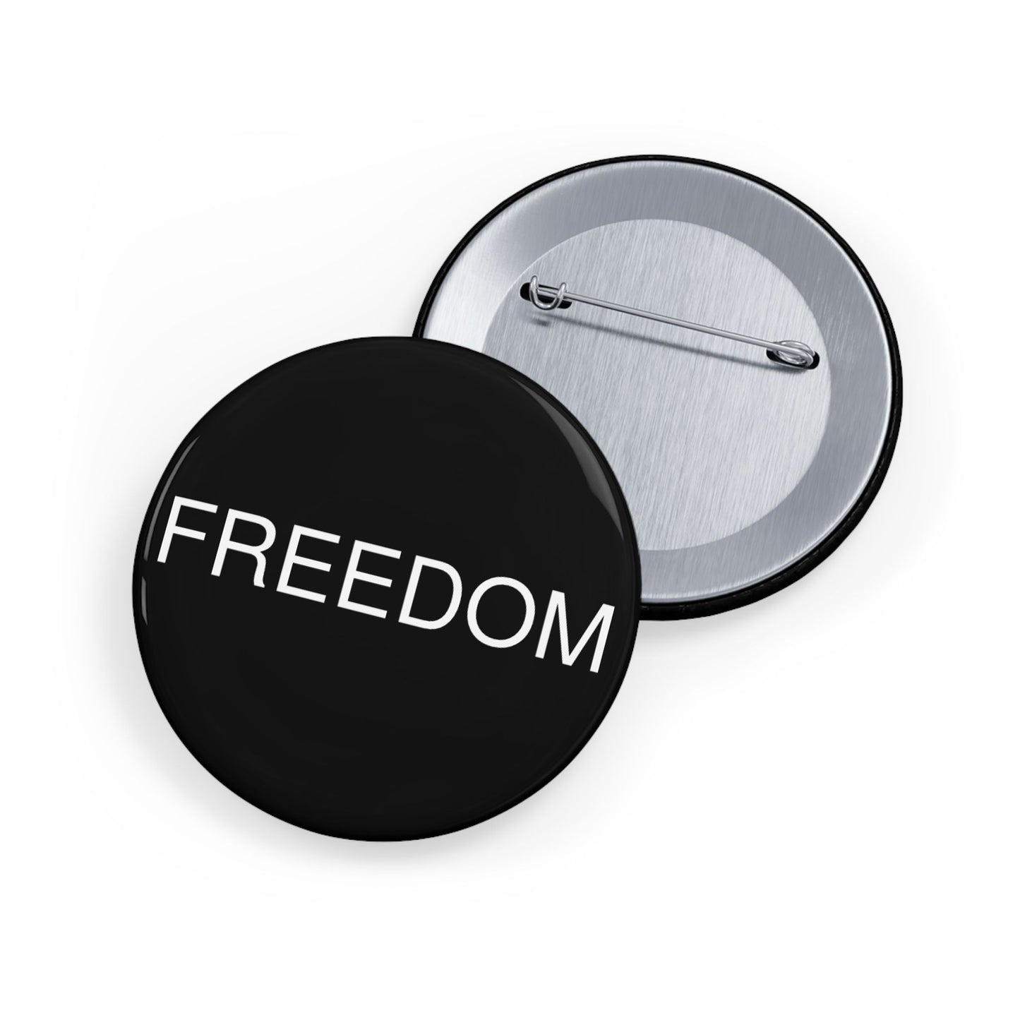 Dark Freedom Round Pins - Customizable Enamel Badges, Vintage Accessories, Ideal for Gifts, Celebrations, Statement Jewelry, Denim Flair