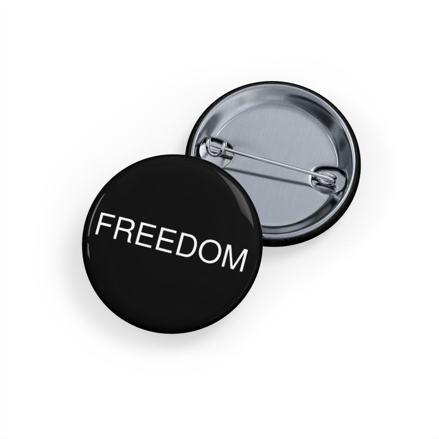 Dark Freedom Round Pins - Customizable Enamel Badges, Vintage Accessories, Ideal for Gifts, Celebrations, Statement Jewelry, Denim Flair