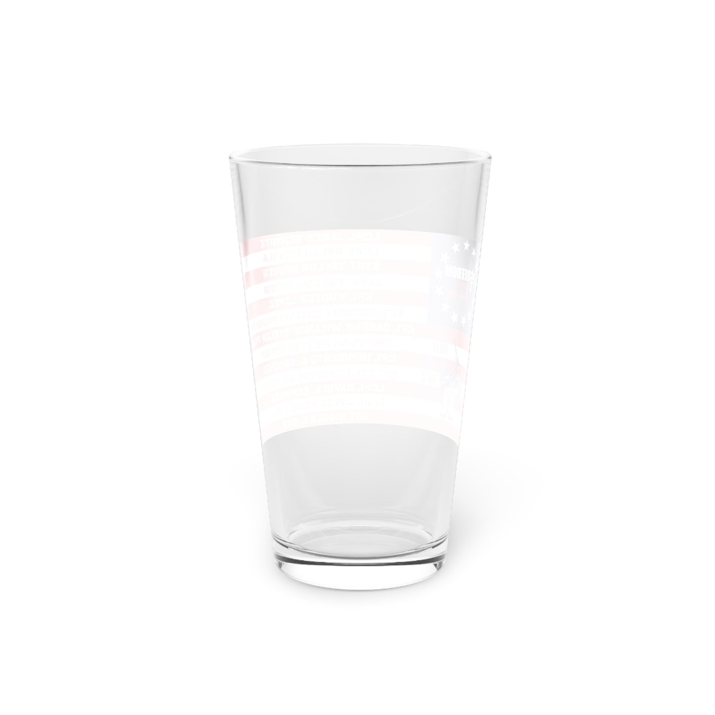 Pint Glass, 16oz F13 flag with website