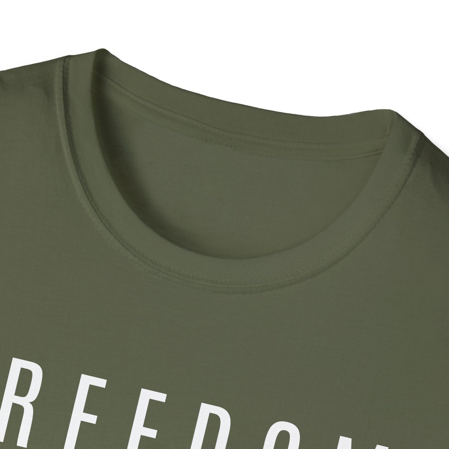 Dark Freedom Unisex Softstyle T-Shirt | Casual Wear, Independence Day, Freedom Celebration, Comfortable Tee, Gift for Him/Her