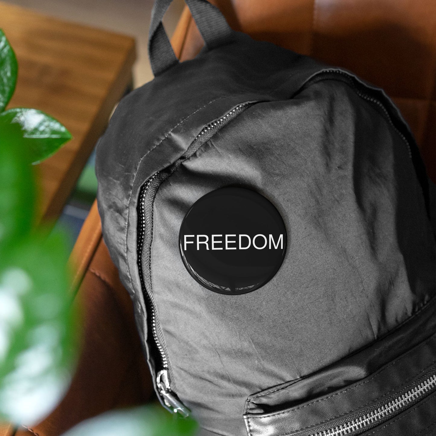 Dark Freedom Round Pins - Customizable Enamel Badges, Vintage Accessories, Ideal for Gifts, Celebrations, Statement Jewelry, Denim Flair
