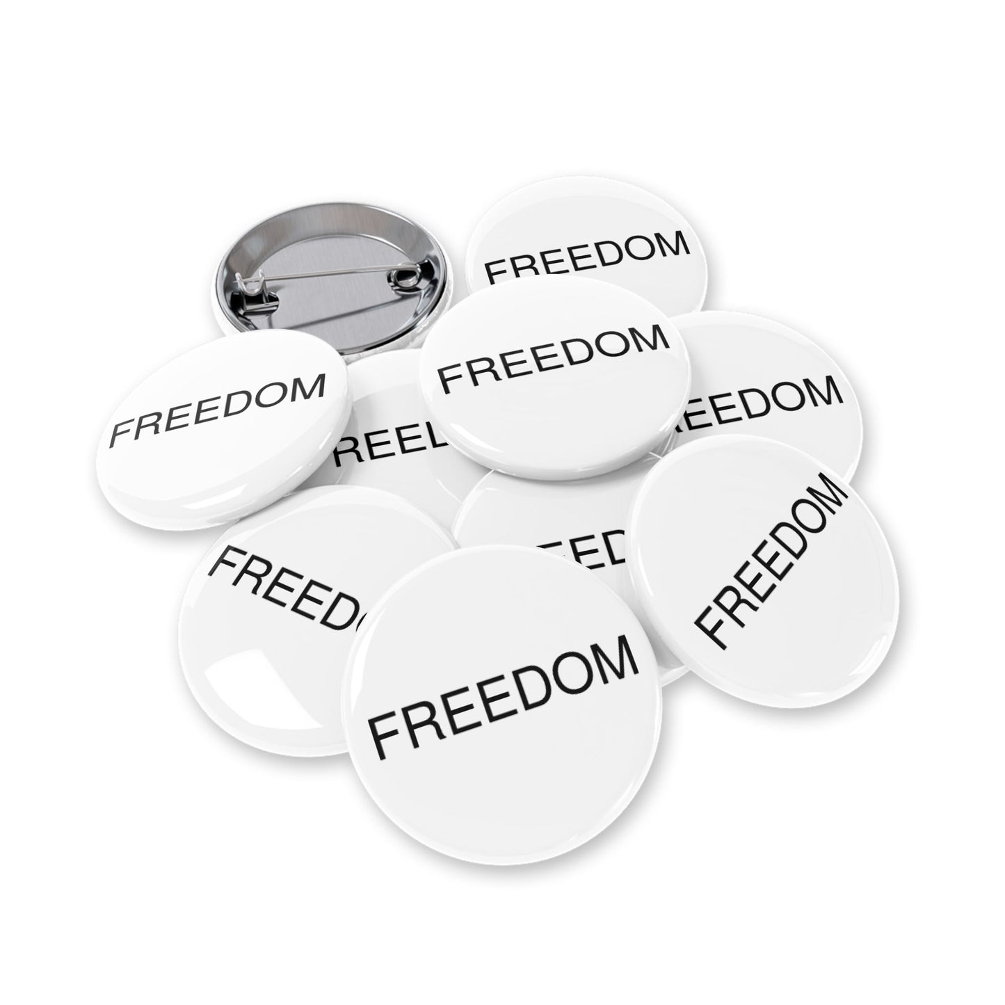 Freedom Round Pins - Customizable Enamel Badges, Vintage Accessories, Ideal for Gifts, Celebrations, Statement Jewelry, Denim Flair