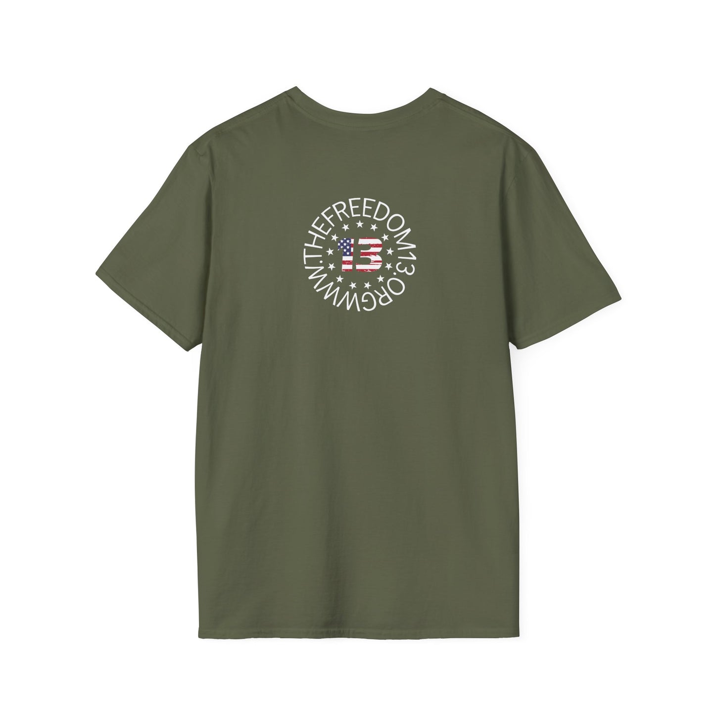 Dark Freedom Unisex Softstyle T-Shirt | Casual Wear, Independence Day, Freedom Celebration, Comfortable Tee, Gift for Him/Her