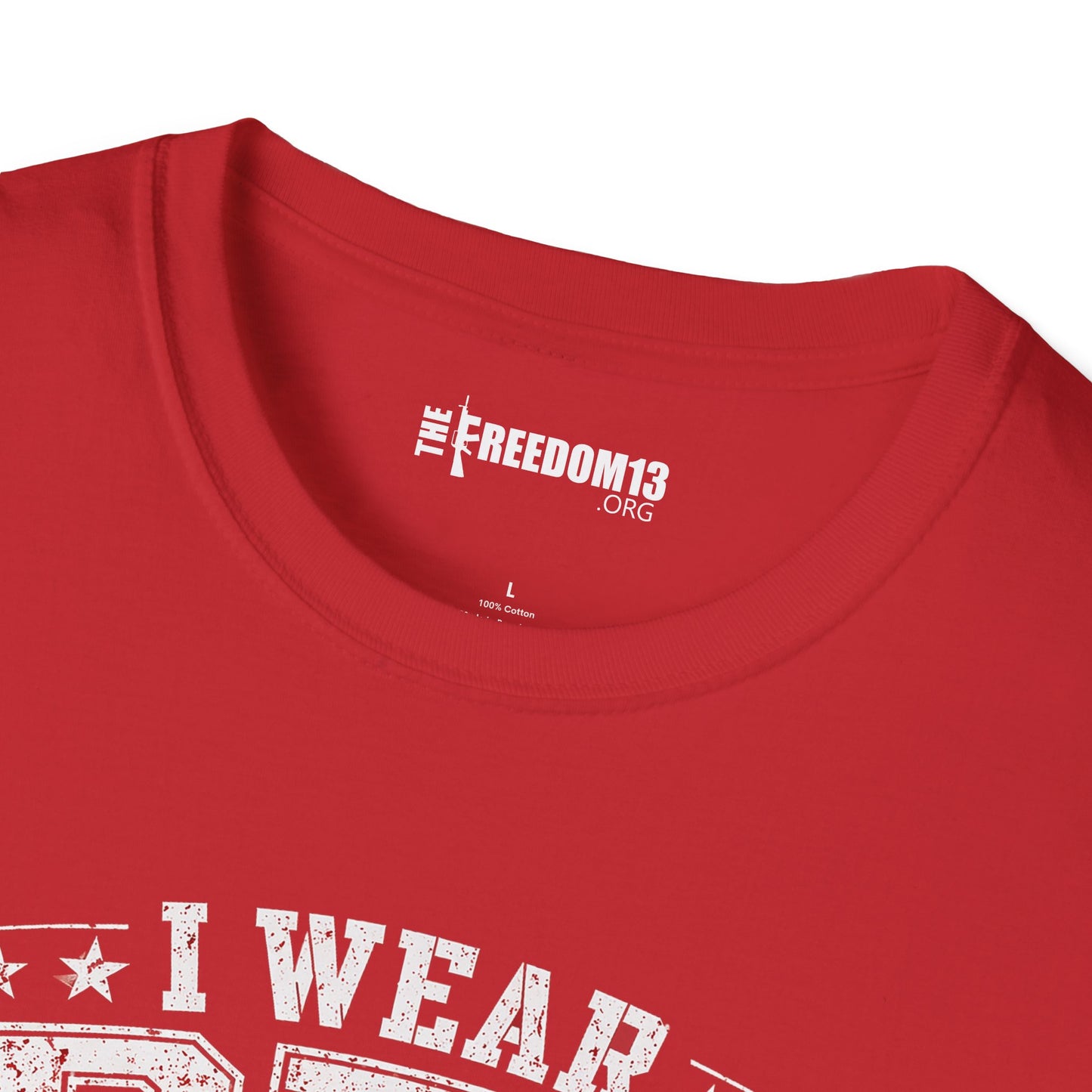 T-Shirt — "I Wear Red Because I Care" Military Themed (Awareness, Support & Fundraiser Tee)