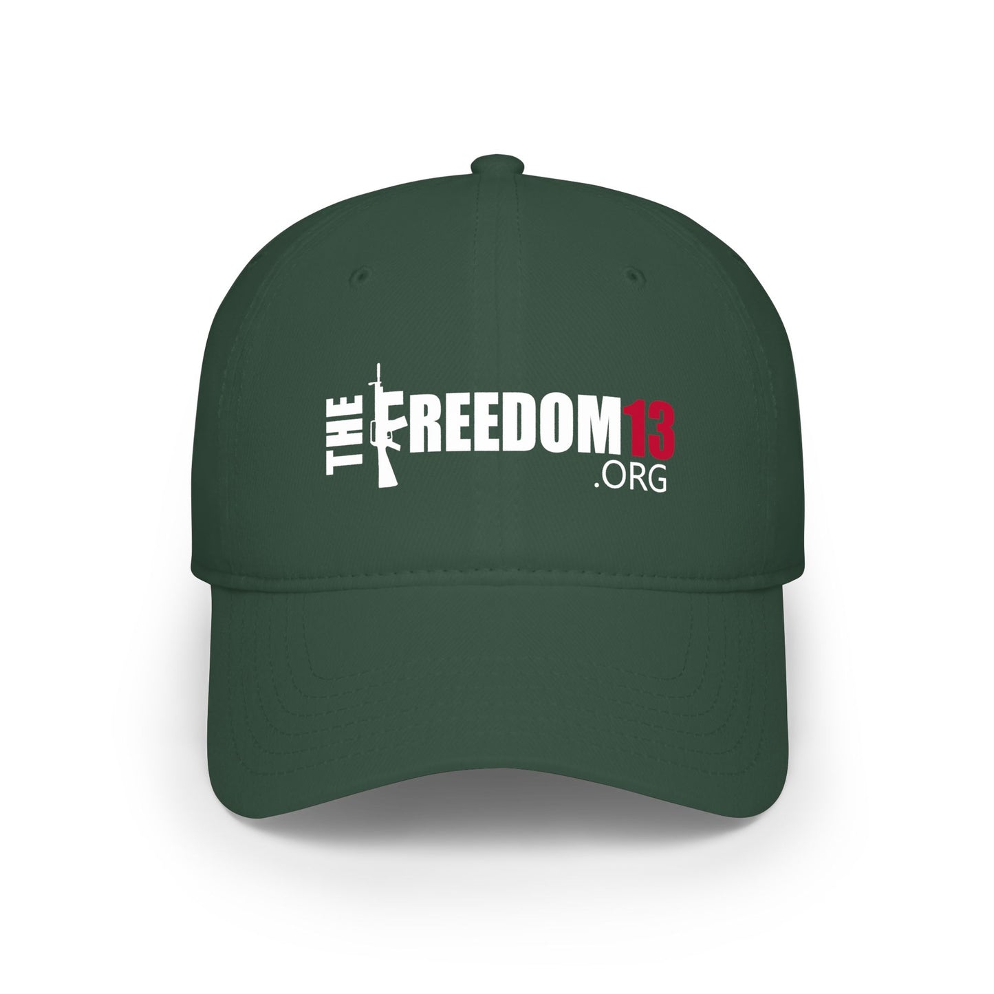 Low Profile Cap — 'The Freedom 13' Logo Baseball Hat dark color options