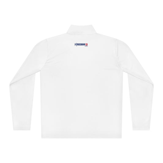 Unisex Quarter-Zip Pullover simple white