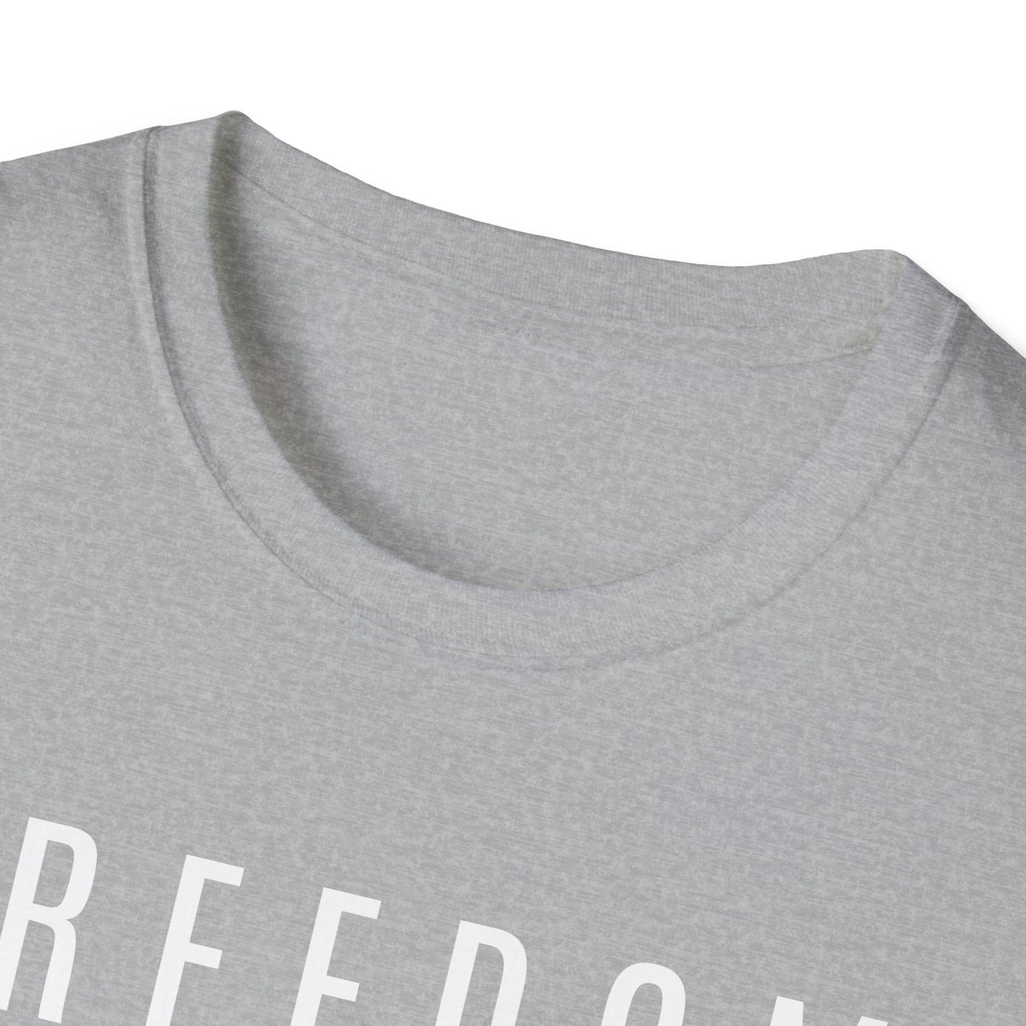 Dark Freedom Unisex Softstyle T-Shirt | Casual Wear, Independence Day, Freedom Celebration, Comfortable Tee, Gift for Him/Her