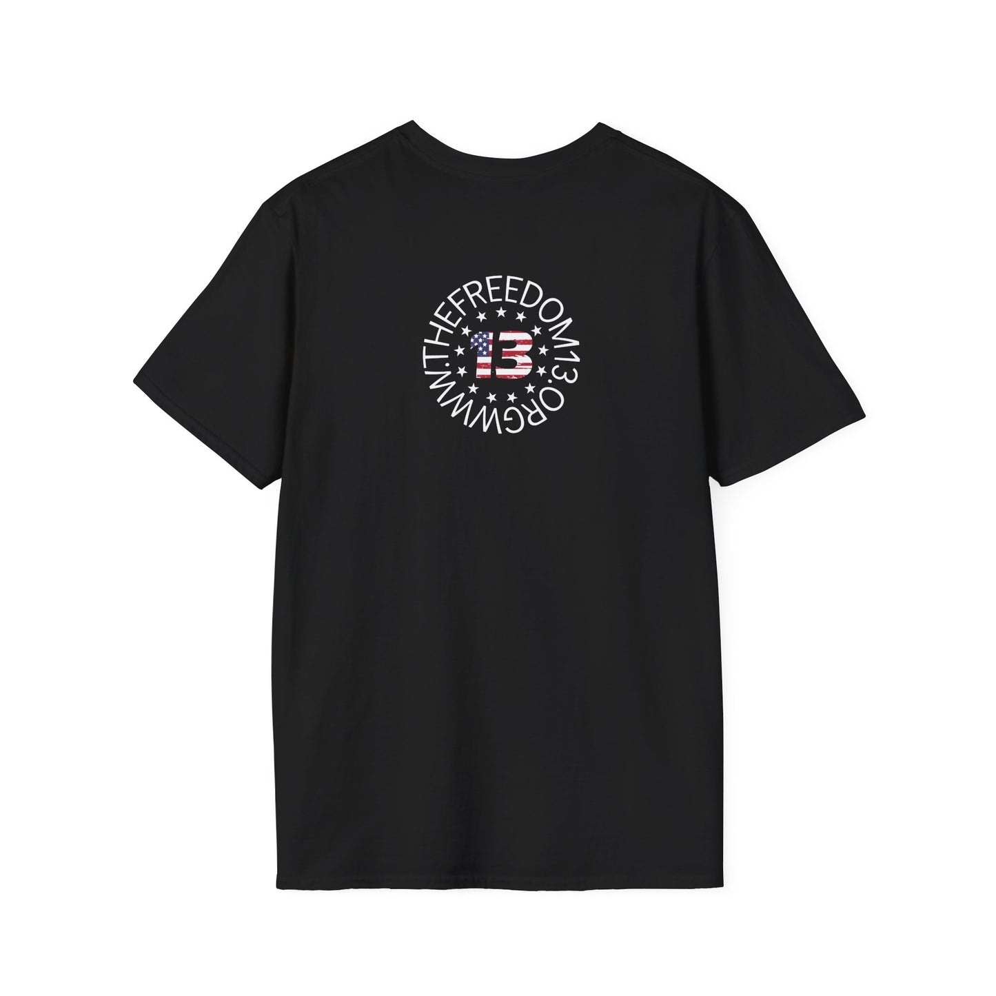 Dark Freedom Unisex Softstyle T-Shirt | Casual Wear, Independence Day, Freedom Celebration, Comfortable Tee, Gift for Him/Her