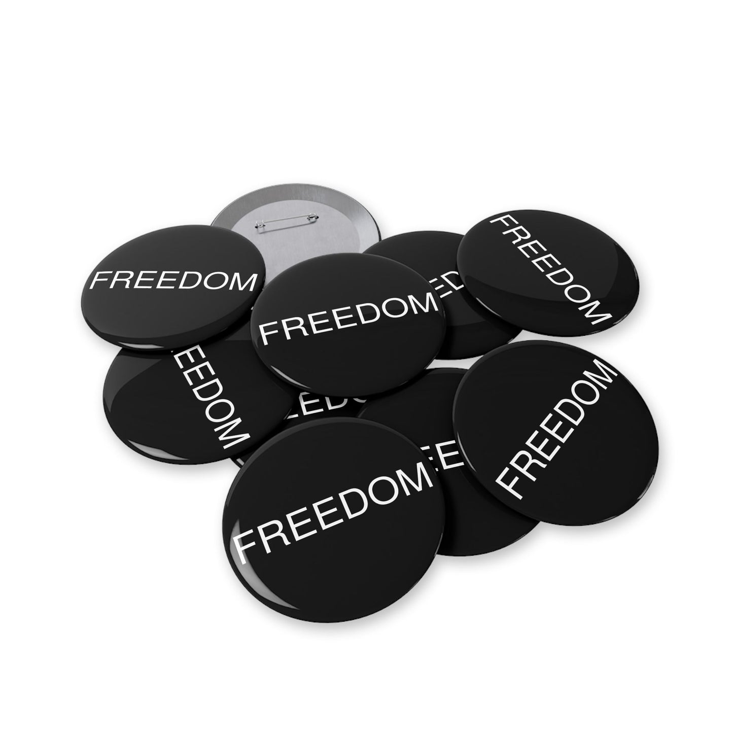 Dark Freedom Round Pins - Customizable Enamel Badges, Vintage Accessories, Ideal for Gifts, Celebrations, Statement Jewelry, Denim Flair