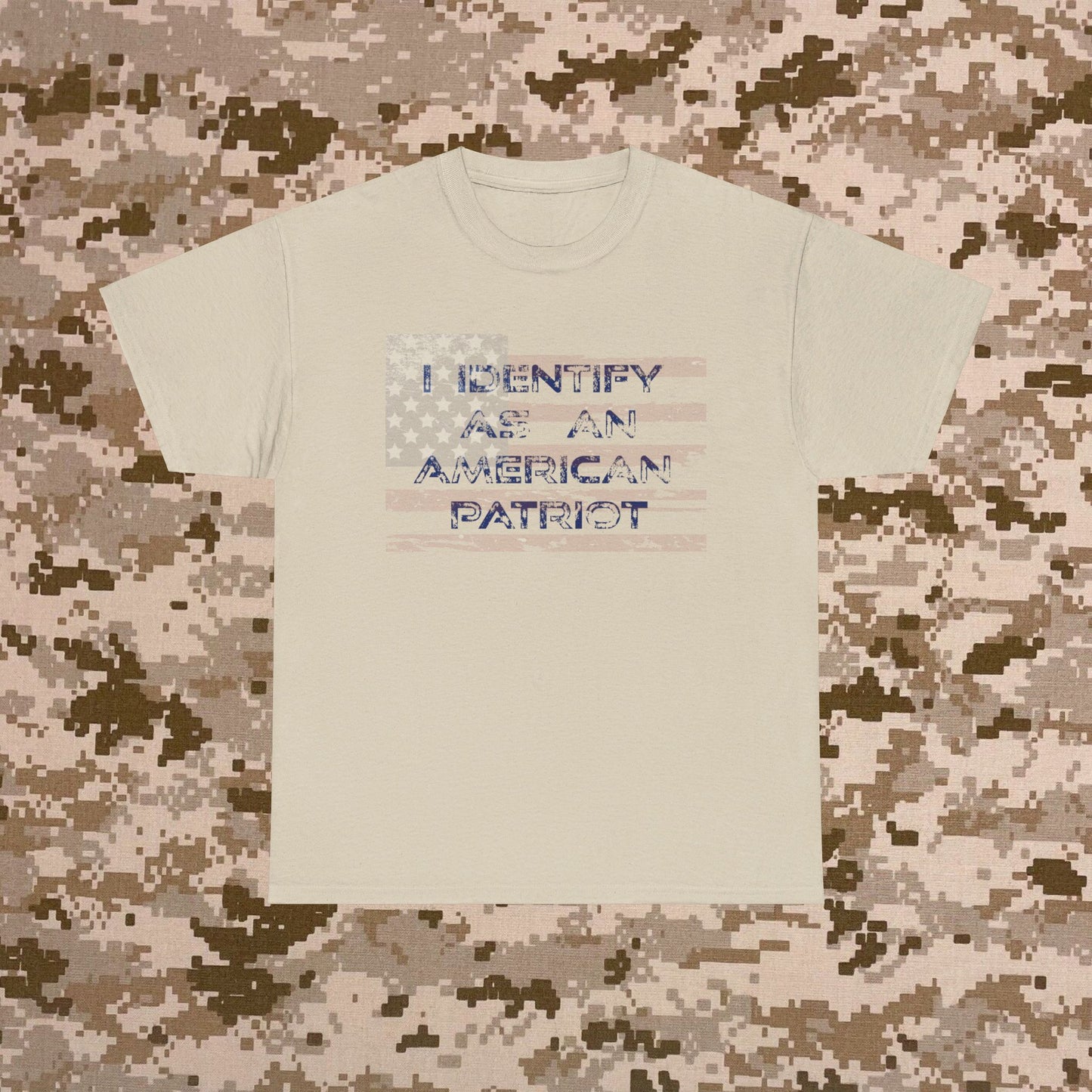 Unisex Heavy Cotton Tee I identify as an American Patriot